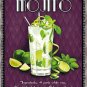 Mojito Cocktail Recipe, Pub Hotel Wine Bar Rum Mint Drink, Novelty Fridge Magnet