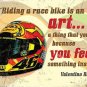 Valentino Rossi Helmet, Motorbike Racing Quote, Race Bike Large Metal/Tin Sign