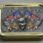 Eagle & Flag, American, Motorcycle, USA Cigarette Tobacco Storage 2oz Tin