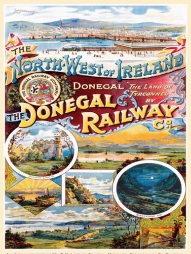 Donegal Railway, Steam Train, NW Ireland, Classic, Small Metal/Tin Sign, Picture