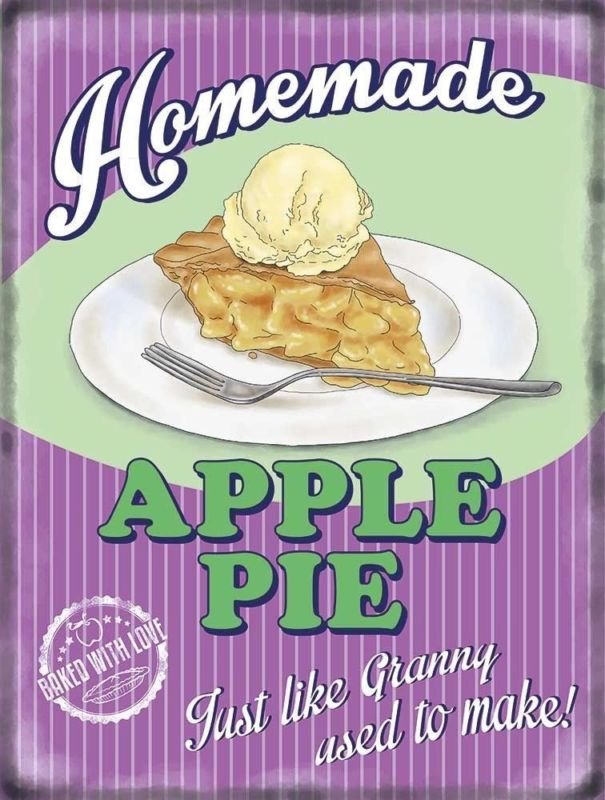 Apple Pie Homemade, 50's Dinner Kitchen Cafe Food Retro, Novelty Fridge Magnet