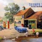 Triumph TR3, Vintage Petrol Station Old British Sports Car, Large Metal/Tin Sign