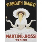 Martini Rossi Drink Girl Classic Cocktail Bar Advertising Medium Metal/Tin Sign