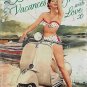 Vespa Scooter, Italian Classic, "Les Belles Vacances" Large Metal/Tin Sign
