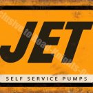 Jet Petrol, Self Service Pumps Old Vintage Garage Station, Medium Metal/Tin Sign