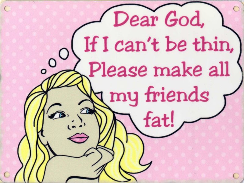 Please Make All My Friends Fat! Vintage Retro Novelty Fridge Magnet
