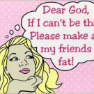 Please Make All My Friends Fat! Vintage Retro Novelty Fridge Magnet