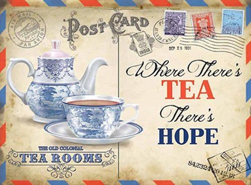 Tea Rooms, Vintage Postcard, Kitchen Cafe Old Shop, Food, Novelty Fridge Magnet