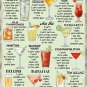 Classic Cocktail Recipes, Wine Bar Pub Club Drink Glass, Large Metal/Tin Sign
