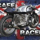 Vintage Garage Norton Cafe Racer, Old British Motorcycle, Gift, Fridge Magnet