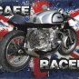 Vintage Garage Norton Cafe Racer, Old British Motorcycle, Medium Metal/Tin Sign
