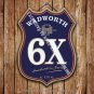 Wadworth 6X Beer Advertising Bar Old Pub Metal Pump Badge Shield Steel Sign