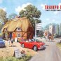 Triumph TR4, Tea Rooms Classic British Sports Car Old Mini, Small Metal/Tin Sign