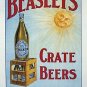 Beasley's Crate Bottle Beer Old Pub Bitter Ale Bar Hotel Medium Metal/Tin Sign