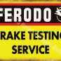 Vintage Garage, 67 Ferodo Brake Service, Old Car Classic, Large Metal/Tin Sign