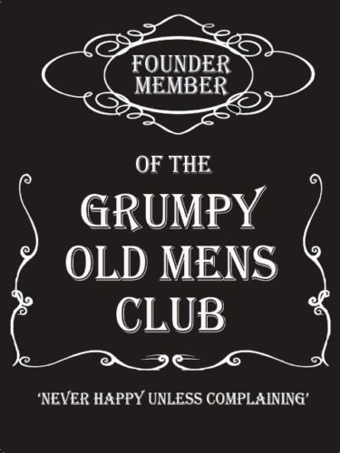 Grumpy Old Men's Club Small Metal/Tin Sign