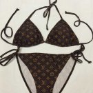 Custom lv bikini - brown