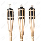 3 Bamboo Torch Tiki Decor Luau Party Mosquito Bugs Insect Repellent Fire Candle