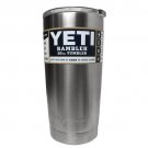 YETI Rambler 20 oz Stainless Steel Insulated Tumbler Lid Camping Hiking Cup Cold