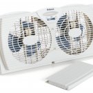 Holmes Dual Blade Twin Window Fan Cooling Air Flow Electric Portable Reversable