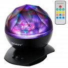SOAIY Remote LED Night Light Projector Music Speaker Lamp Girls Bedroom Timer