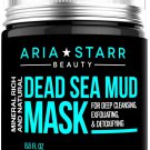 Aria Starr Beauty Natural Dead Sea Mud Mask Exfoilator Scrub Acne Zit 8.8 Ounce