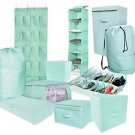 10 PC Organization Set Storage Box Dividers Closet Bin Shelves Hanging Hamper