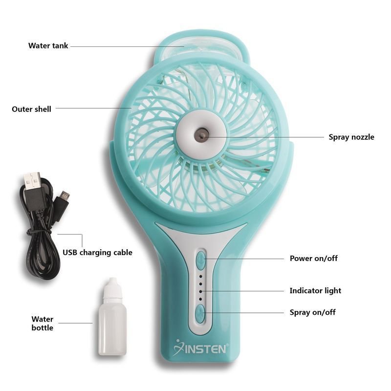 Instead Portable Rechargeable USB Mini Cooling Misting Fan Humidifier Sports New