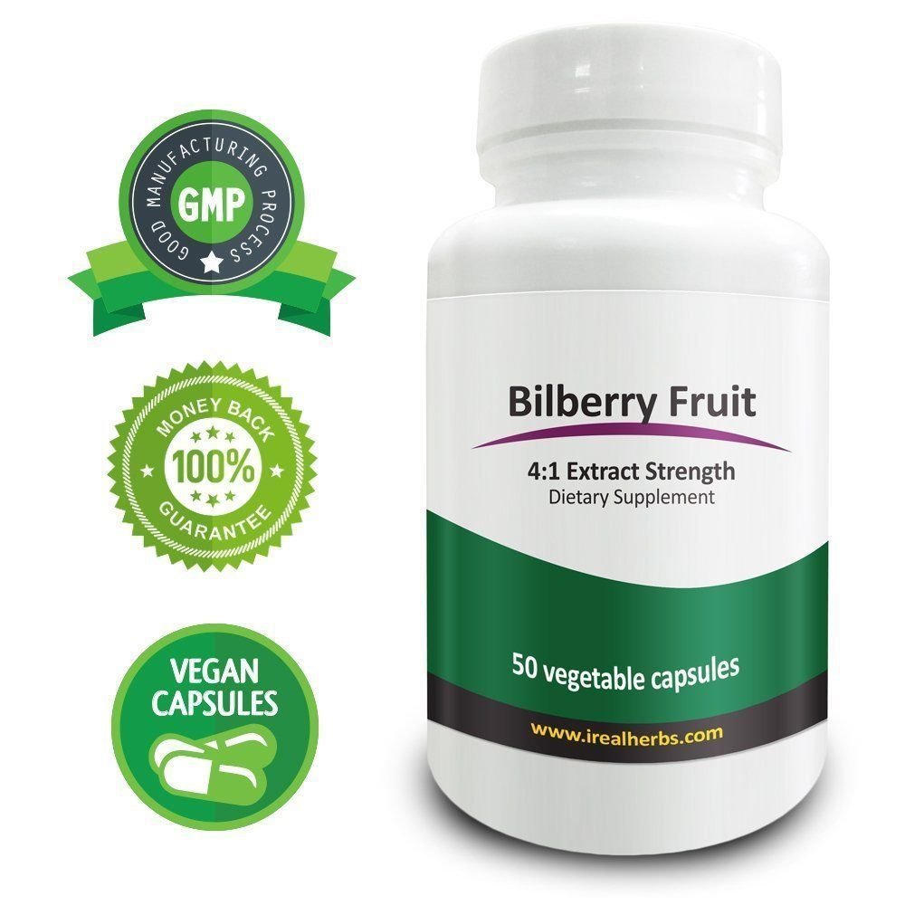 Bilberry Fruit 4:1 Extract Strength 100 Capsules