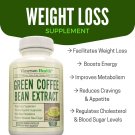 Green Coffee Bean Extract Weight Loss Supplement & Appetite Suppressant. 100% Al