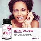 Vitality All Natural Hair Growth Formula Supplement - For All Hair Types