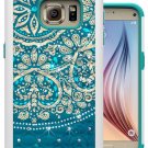 S7 Case, Galaxy S7 Case, MagicSky [Shock Absorption] Studded Rhinestone (Flower)