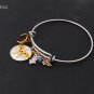 Wonder Woman Charm Bracelet #01 with Armor/Tiara/Crystals Bangle
