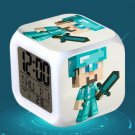 Minecraft Led Alarm Clock #17 Minecraft Cartoon Figures LED Alarm Clock