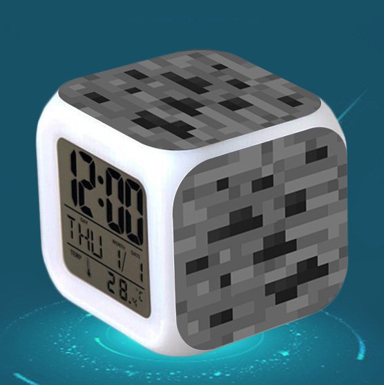 Minecraft Led Alarm Clock 33 Minecraft Cartoon Figures LED Alarm Clock