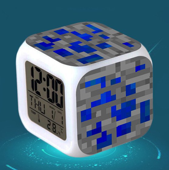 Minecraft Led Alarm Clock #34 Minecraft Cartoon Figures LED Alarm Clock