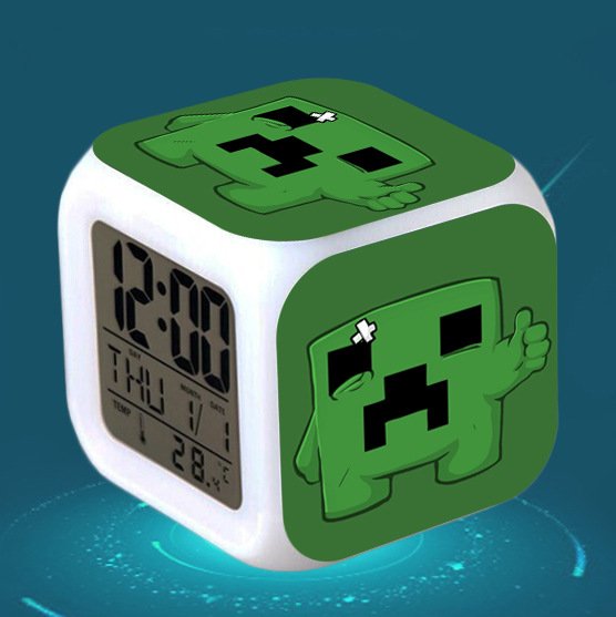 Minecraft Led Alarm Clock #40 Minecraft Cartoon Figures LED Alarm Clock