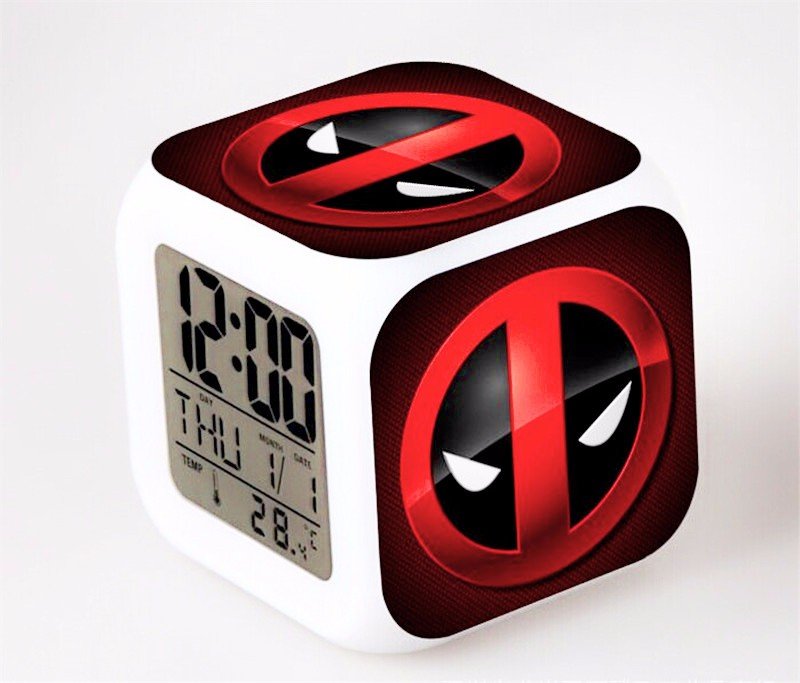 Deadpool Marvel Heroes Led Alarm Clock #04 Deadpool Movie Figures LED Alarm Clock
