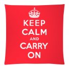 18"x18" Keep Calm and Carry On Pillow Case One Side Cushion Case Bedroom Design