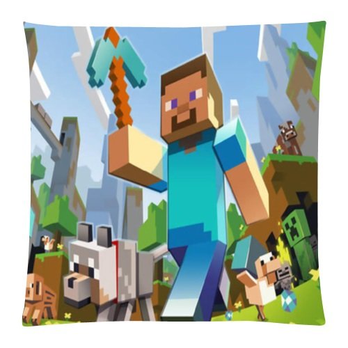 18"x18" Pillow Case Minecraft #49 One Side Cushion Case Bedroom Design