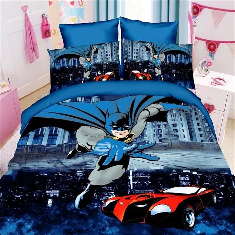 Twin Size Batman Bedding Set Duvet Cover Pillow Case Bed Sheet