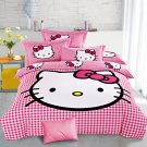 Queen Size Hello Kitty #3 Bedding Set Duvet Cover Pillow Case Bedsheet