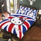 Queen Size Hello Kitty #4 Bedding Set Duvet Cover Pillow Case Bedsheet