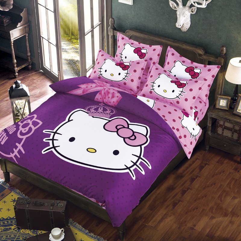 Full Size Hello Kitty #.10  Bedding Set Duvet Cover Pillow Case Bedsheet