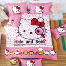 Queen Size Hello Kitty #15 Bedding Set Duvet Cover Pillow Case Bedsheet