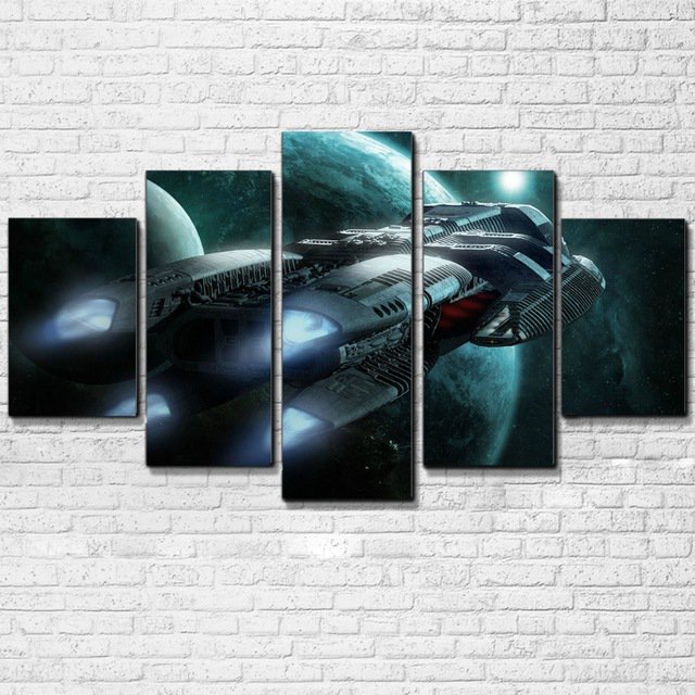 Star Wars Movie 5 Piece Wall Art Canvas Prints Size B (NO FRAME)