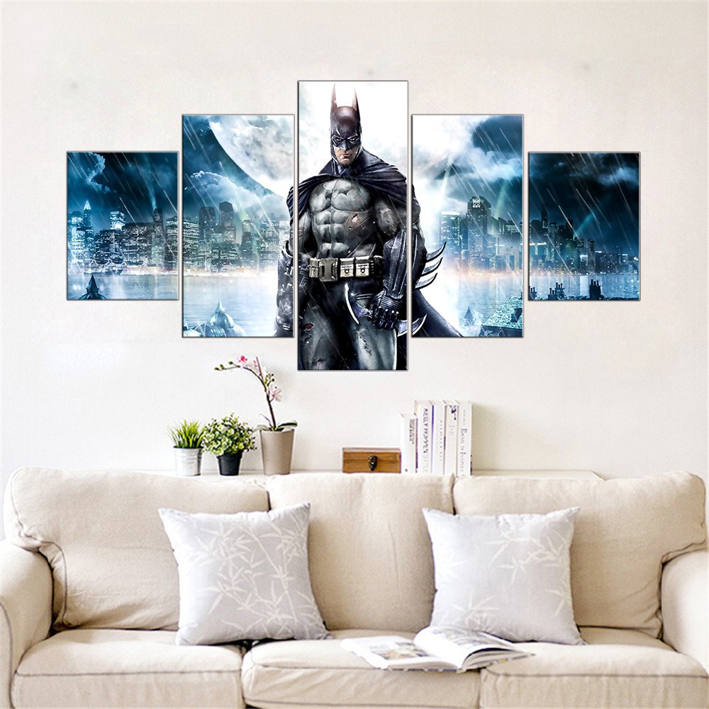 Batman Movie 5 Piece Wall Art Canvas Prints Size A (NO FRAME)