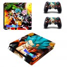 Newest Dragon Ball Decal For Play Station 4 Slim Console + 2 Controller
