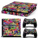 Bomb Graffiti New Design A Decal For Play Station 4 Slim Console + 2 Controller