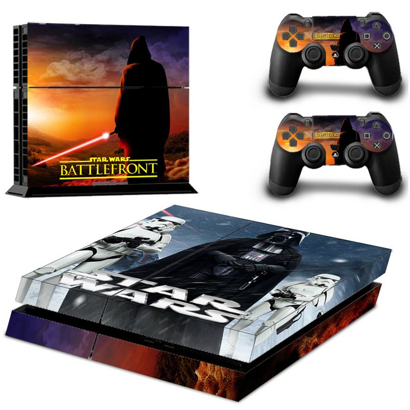 Star Wars The Battlefront New Design E Decal For Play Station 4 Slim Console + 2 Controller